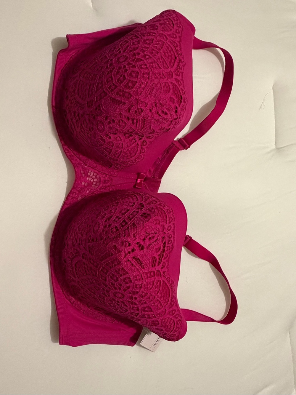 Auden Fuchsia Lace T-Shirt Bra 48DDD NWT